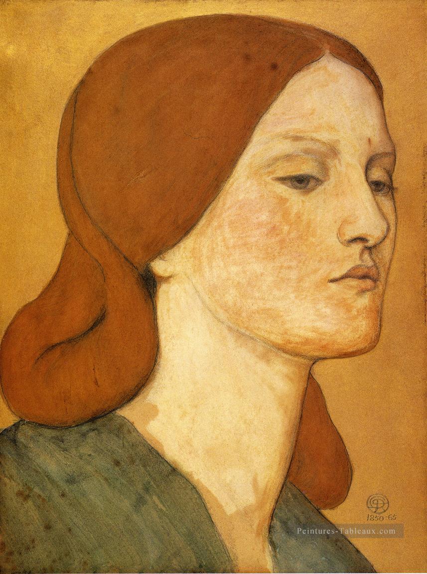 Portrait d’Elizabeth Siddal3 préraphaélite Confrérie Dante Gabriel Rossetti Peintures à l'huile